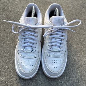 Nike Air Force 1 Shadow Triple White Leather Shoes CI0919-100 Women's 8.5